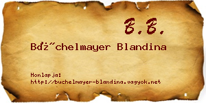Büchelmayer Blandina névjegykártya